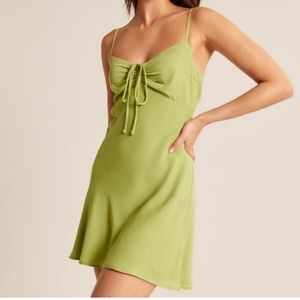 Abercrombie & Fitch Cinch Front Slip Mini Dress